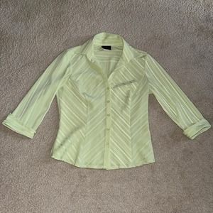 Neon green y2k button down shirt